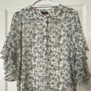 Ruffle Sleeve Blouse VINCE CAMUTO